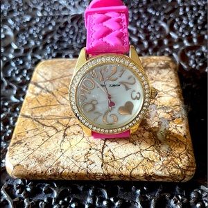 NEW BESTY JOHNSON HOT PINK WATCH